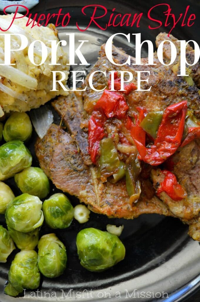 Tired of rock hard pork chops? This juicy Puerto Rican pork chop is the perfect recipe that's made in less than 30 minutes!