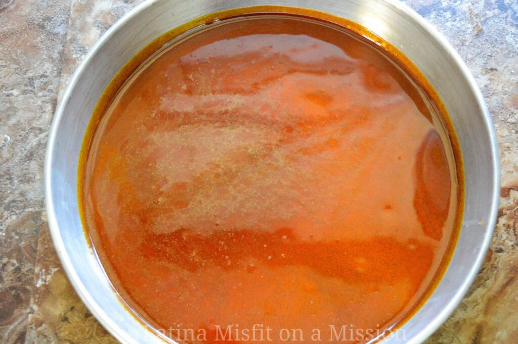 caramel for flan in a metal pan