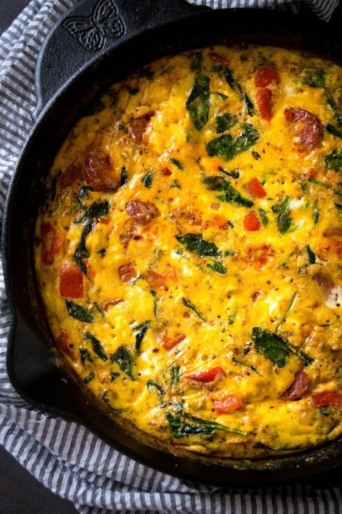 This is best ever chorizo frittata. It is tasty, easy on your budget and a little goes a long way.