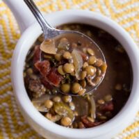 sausage and vegetable lentil soup