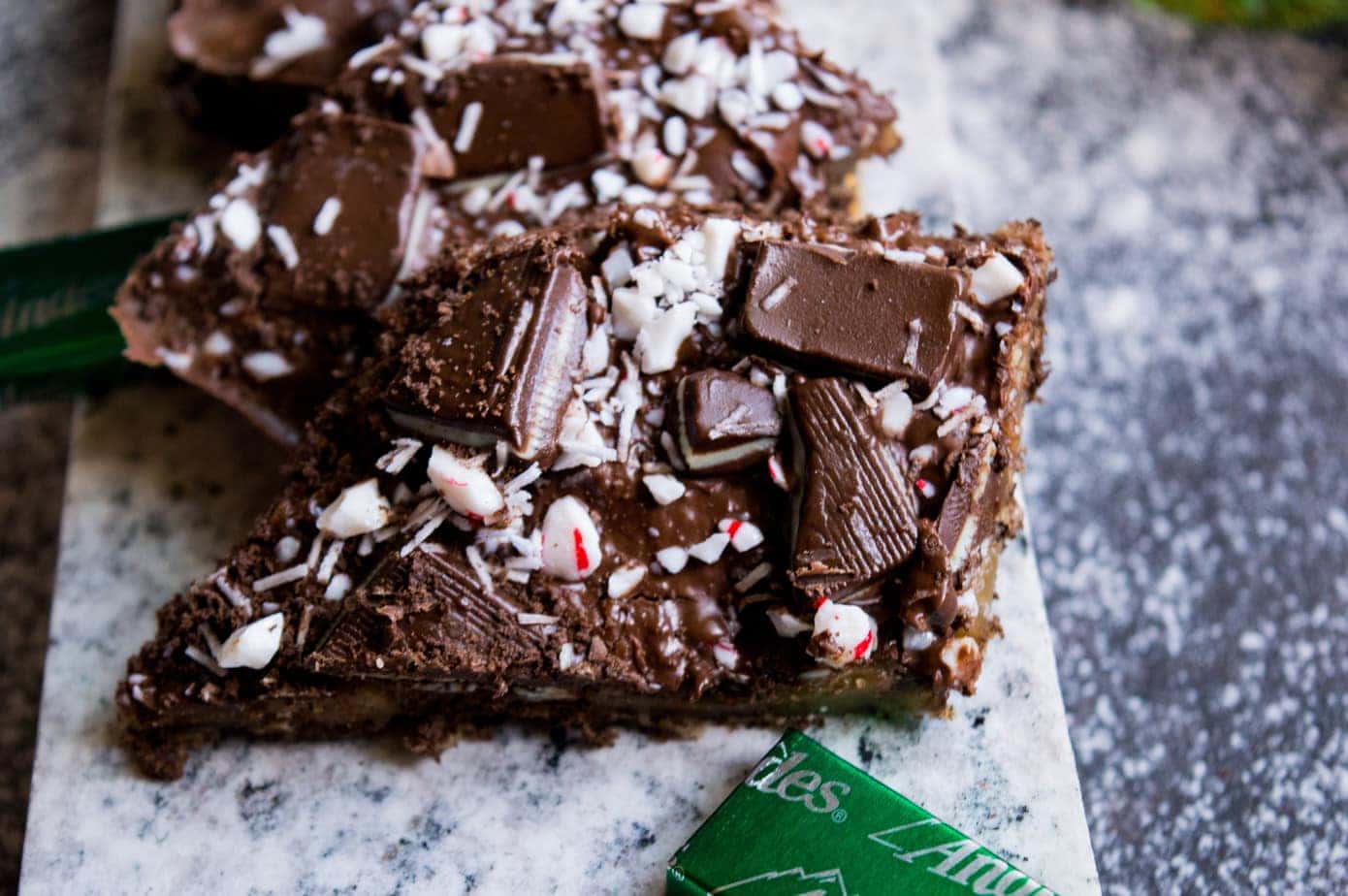 Peppermint Andes Chocolate Mint Graham Cracker Crack Bark Recipe