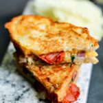 Chorizo and Onion Loaded Grilled Cheese Sandwich