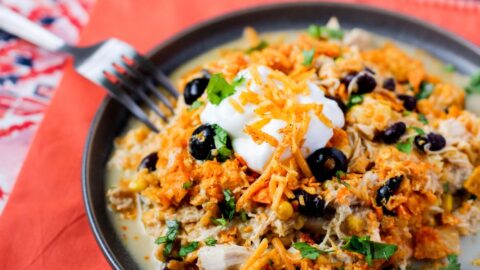 Slow Cooker Chicken Enchilada Doritos Casserole