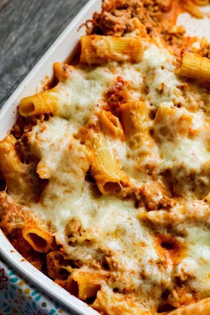 large family Puerto Rican baked pasta recipe