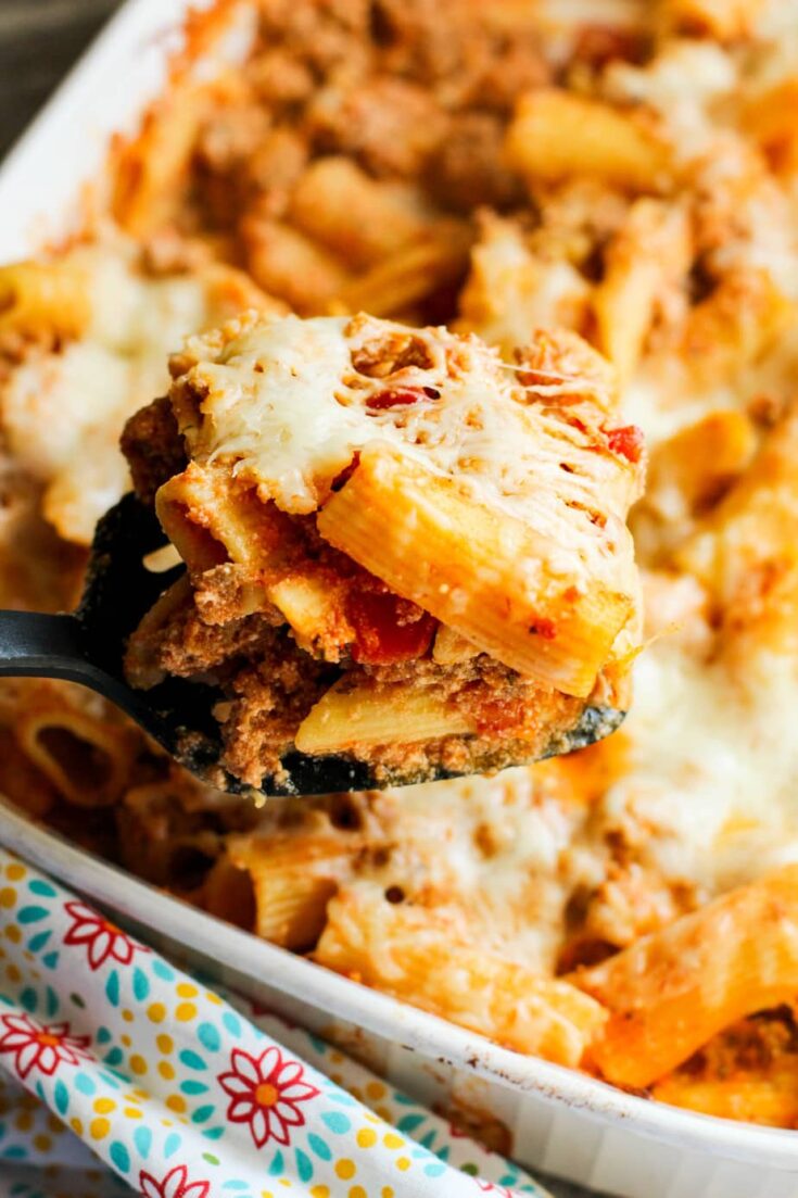 Large Family Puerto Rican Baked Pasta - Latina Mom Meals