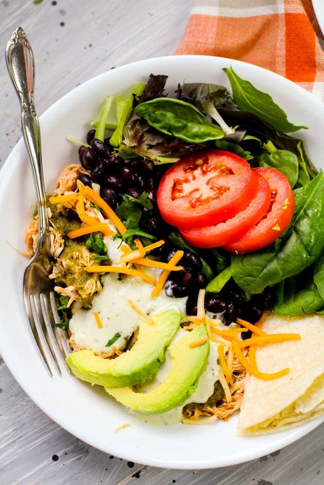 Taco Chicken enchilada bowl