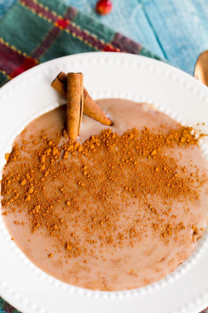 Cuban Chocolate Maizena (Natilla) on a white dish