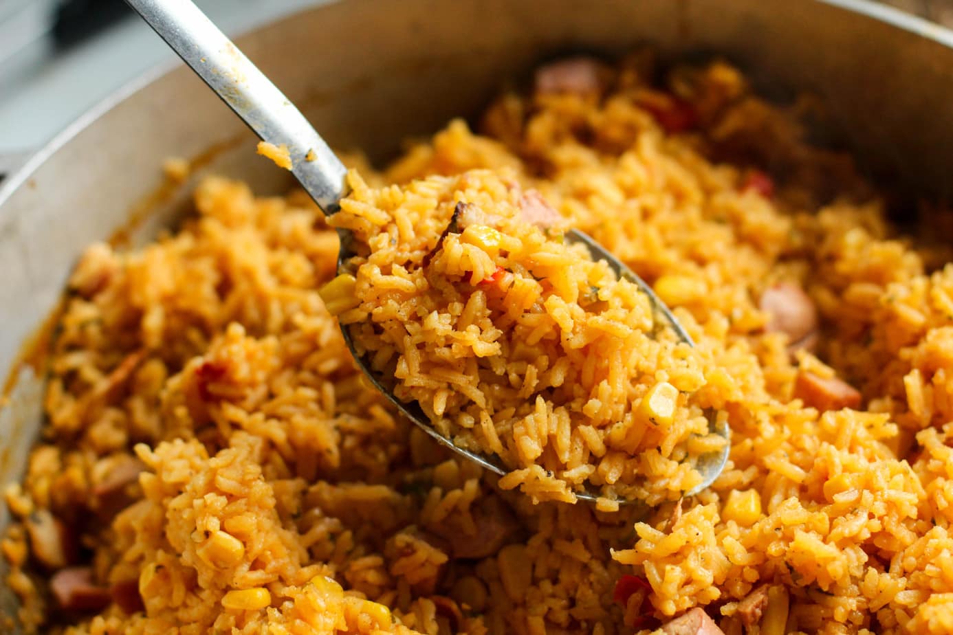 Arroz Con Salchichas (Puerto Rican Rice With Sausage) - Budget Bytes