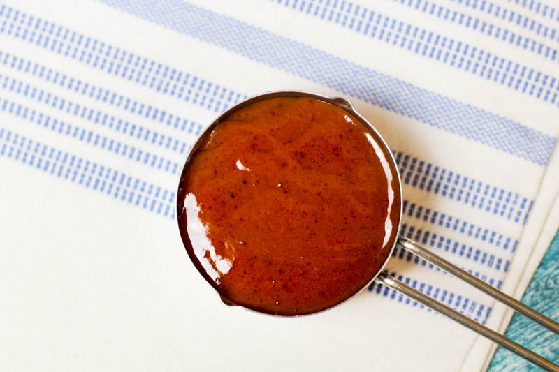 guava bbq in a measuring cup