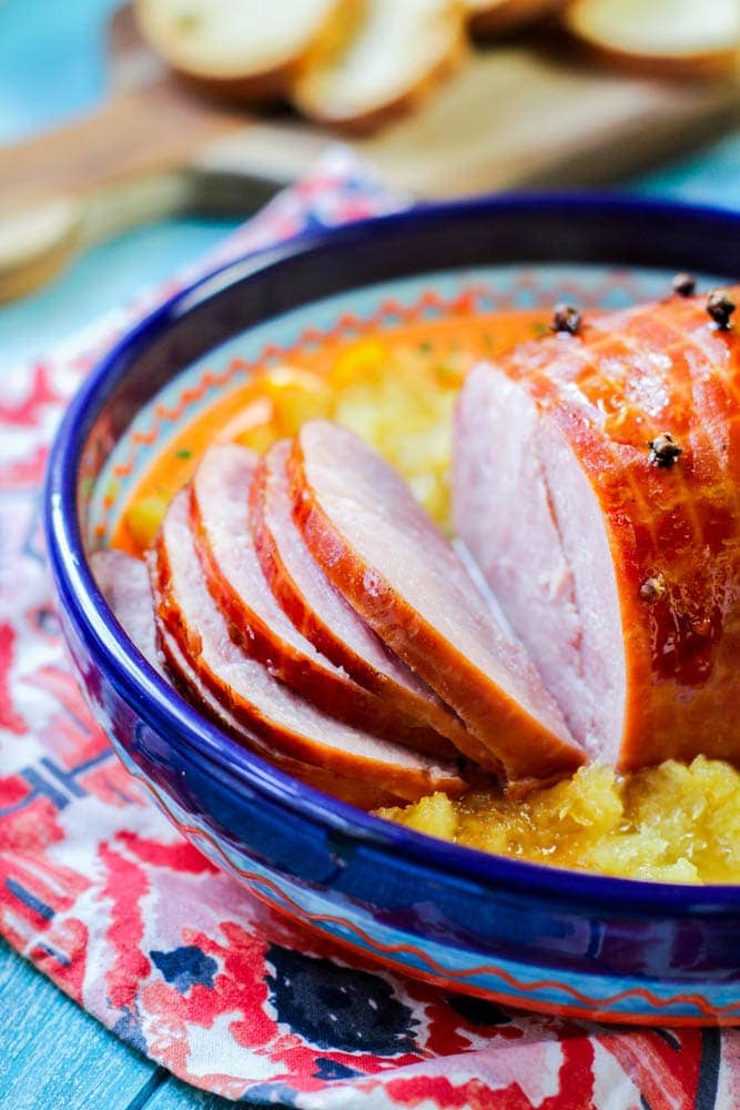 Pineapple Glazed Ham - The Seasoned Mom