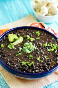 Black beans in a bowl