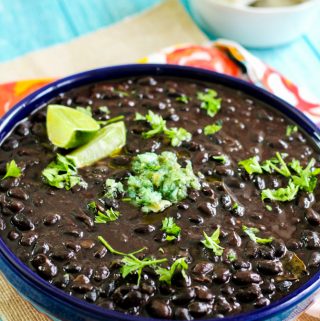 Black beans in a bowl