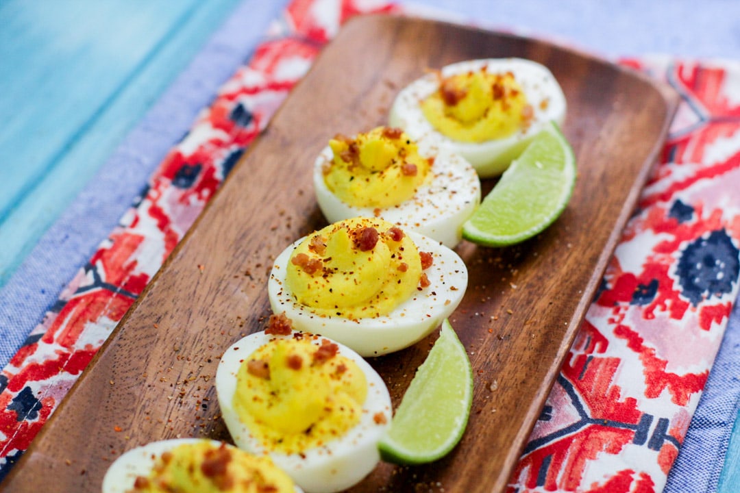 Instant Pot Tajin Deviled Eggs with Bacon Latina Mom Meals