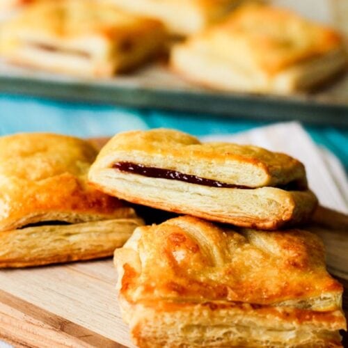 guava pastry on cutting board