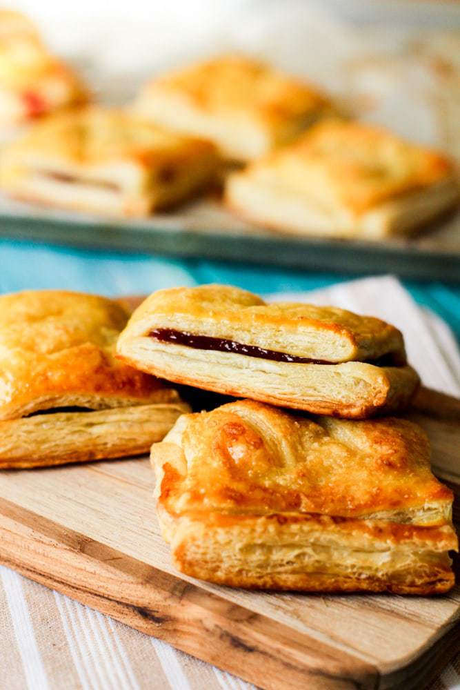 guava pastry on cutting board