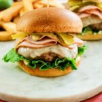 Cuban hamburger on a marble slate