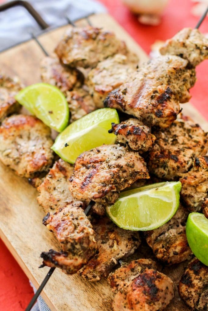 Pinchos de Puerco | Mojo Pork Shish Kabob | Latina Mom Meals