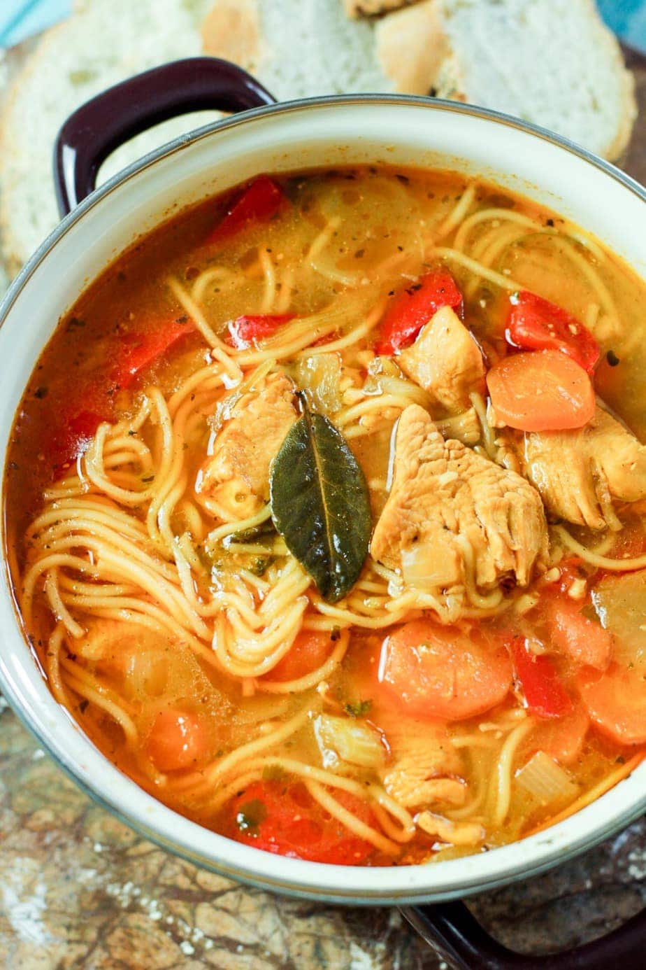 Sopa De Fideo Puerto Rican Soup