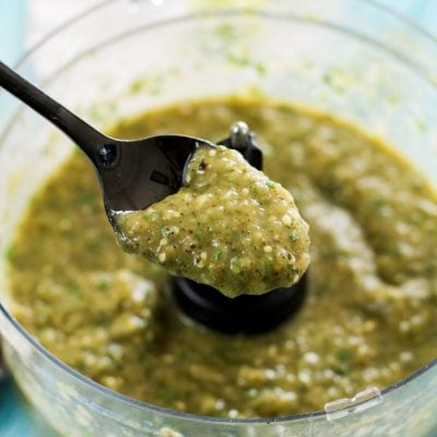 salsa verde in a food processor