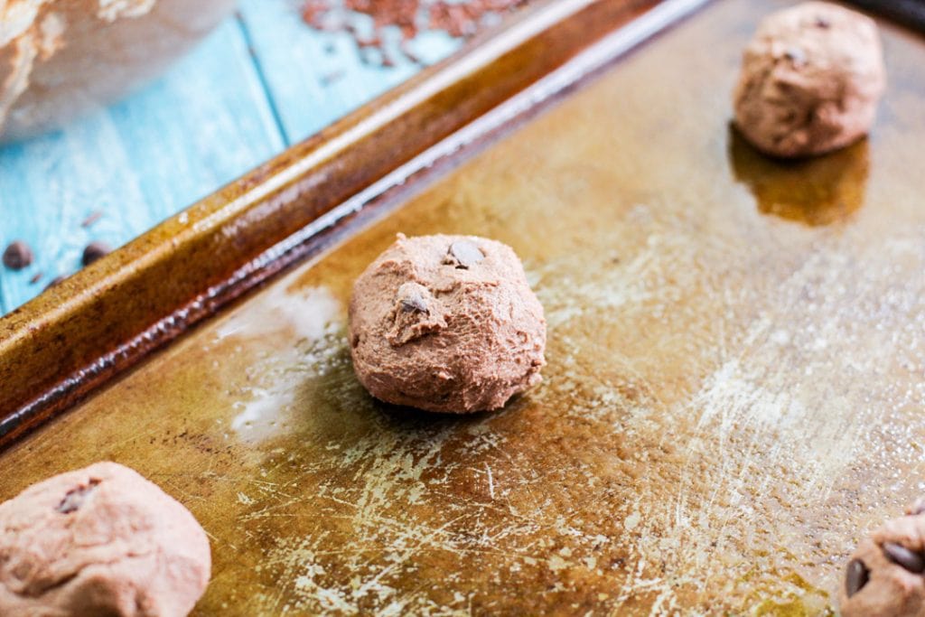 chocolate cookie dough balls