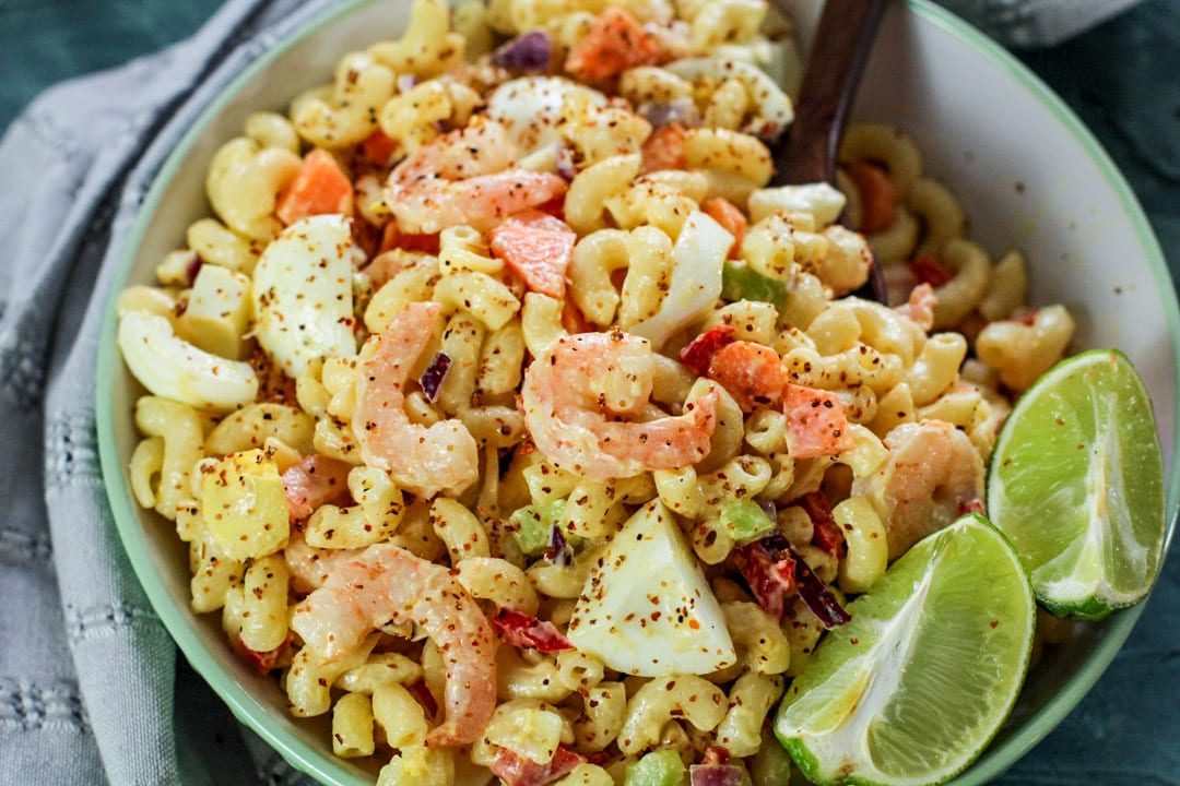 grilled shrimp macaroni salad