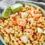 bowl with noodles and shrimp