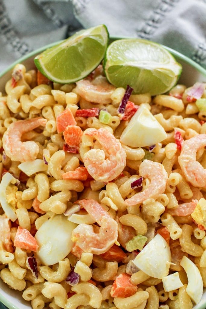 Puerto Rican Shrimp Macaroni Salad | Latina Mom Meals