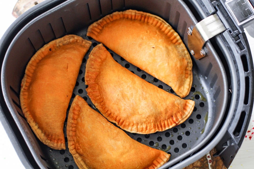 empanadas in the air fryer basket