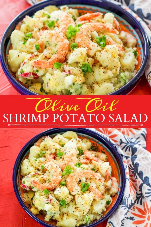 Puerto Rican Shrimp Potato Salad (Mayo Free) | Latina Mom Meals