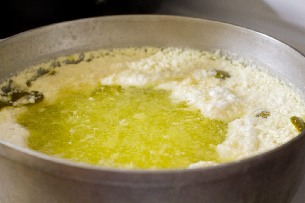 boiling liquid in pot