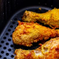 crispy chicken in air fryer basket