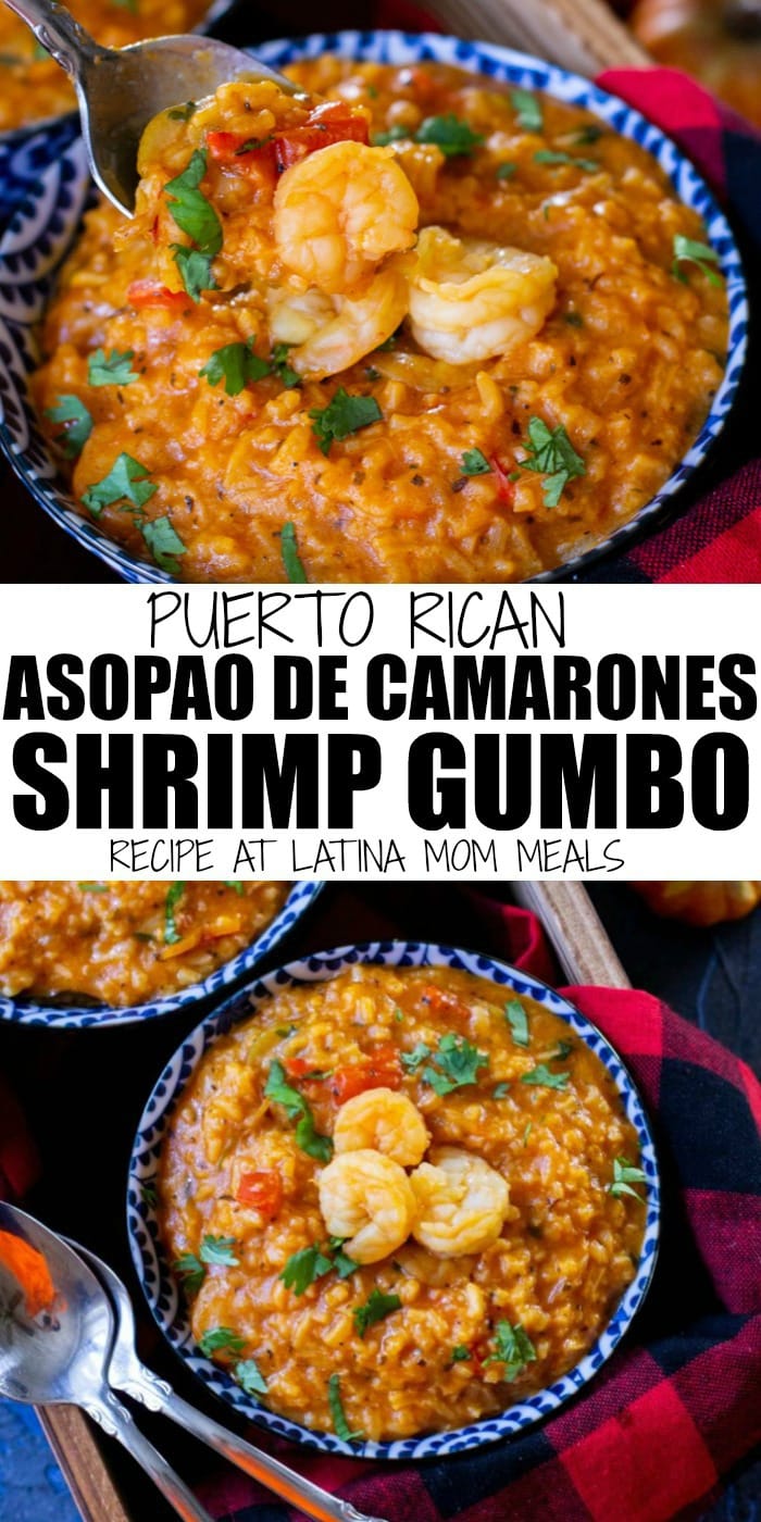 Asopao de camarones (Puerto Rican Shrimp Stew) | Latina Mom Meals