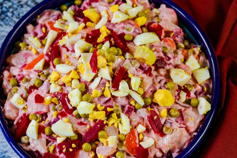 Ensalada Rusa Guatemalteca (Russian Salad) - A Taste for Travel